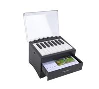 UPALDHOU Mini Piano Clavier, Batterie Rechargeable, Autocollants de Notes | Instrument de musique électronique Portable sans fil, lecture partout, Guide de musique visuel, commutation de carte à