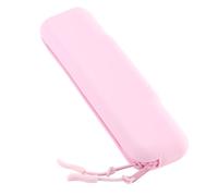 UPALDHOU Mini Pochette en Silicone pour Stylos de Voyage, Sac à Fermeture éclair pour Le Maquillage, Durable pour Les Vacances du Week-End, 20x4,9 Cm (Rose (Petit))