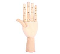 UPALDHOU Modèle de Main en Bois articulé, Doigts Réglables, 7 Pouces | Référence de pose gestuelle pour le dessin, étude d\'angle articulaire pour l\'esquisse, guide pratique d\'anatomie de la