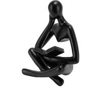 UPALDHOU Ornement de Résine de Statue de Penseur glossé pour la de Bureau de Bureau, adapté à L'affichage des étagères (BLACK)