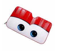 UPALDHOU Pare-Soleil de Voiture avec Yeux de Dessin animé, Pare-Brise de Protection Contre Les Rayons pour éviter Les Dommages Intérieurs du Soleil, Visière Pliable pour Fenêtre Avant Adaptée à la