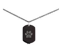 UPALDHOU Pendentif en Acier pour Animaux de Compagnie, élégant Collier D'urne avec Empreinte de Chien pour Propriétaire D'animal de Compagnie, Argent