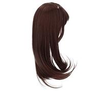 UPALDHOU Perruque de Cheveux de Poupée en Fiber Haute Température de qualité Supérieure, Perruque Douce et Longue Bouclée en Maille pour Poupée 1/3, Idéale pour un Style Glamour (Marron)