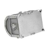 UPALDHOU Petit Coffre au Trésor de Pirate Antique, Boîte à Bijoux de Mariage en Alliage de Zinc avec des Motifs Sculptés Délicats