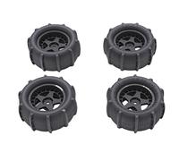 UPALDHOU Pneus à Palette RC, 4 Pièces de Pneus en Caoutchouc de Sable de Neige de 80 Mm pour les Mises à Niveau de Camion sur Chenilles RC à L'échelle 1/14 1/16