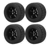 UPALDHOU Pneus RC Car, 4PCS 115 Mm Rubier de Roue en Plastique Rim, Construction de Matériaux Premium, Mise à Niveau Facile de l'installation, Résistance à l'usure Supérieure, Technologie