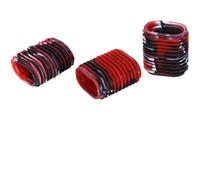 UPALDHOU Poignée de Moulinet de Pêche, Poignée de Protection en Caoutchouc, Boutons de Couverture Ergonomiques Antidérapants pour Les Amateurs de Pêche, Bleu Noir, Ensemble de 5 Pièces (Rouge Noir)