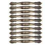 UPALDHOU Poignées Rustiques en Bronze pour Placard à Tiroirs, 10 Ensembles de Quincaillerie D'armoire de Style Antique en Alliage de Zinc avec Vis de Montage, Adaptées à une Utilisation à Domicile