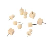 UPALDHOU Punaise en Bois Durable et Facile à Retirer, 30 Pièces, Mignonnes Punaises pour Tableaux en Liège, Cartes, Photos, Bureau, école, Maison, Bois