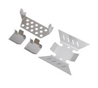 UPALDHOU RC Car Châssis Armure Plaque de Dérapage Aile Protecteur et Pièces de Mise à Niveau du Garde Avant pour Le Robot Axial SCX10 III 1/10 avec Une Construction en Métal Protection Améliorée