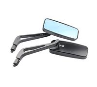 UPALDHOU Rétroviseur de Moto de Style Rétro Rectangulaire, Ajustement Universel, Construction en Alliage en Aluminium de qualité Supérieure, Kit d'installation Complet, adapté à la Plupart des Motos