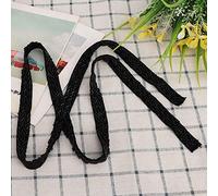 UPALDHOU Ruban de Perles, Accessoire de Décoration de Couture pour Colliers, 1 Mètre, Perle + Ruban (1,5 cm de perles noires doubles huit tubes)