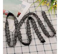 UPALDHOU Ruban de Perles, Accessoire de Décoration de Couture pour Colliers, 1 Mètre, Perle + Ruban (Perles de tube carré de couleur pistolet de 1,5)