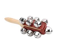 UPALDHOU Sleigh Bell Stick avec 13 Cloches Métalliques, Jouet de Jingle Cloche à Main en Bois pour les Enfants Fête de Noël de Noël, Instrument de Rythme Idéal pour l'éducation Musicale et