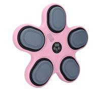 UPALDHOU Smart Music Boxing Trainer Ajustement Speed Speed Mur Target Salle Saving Wall Design Family Fitness Solution Package de Formation Complète avec Machine de Boxe de Musique Intelligente (Rose)