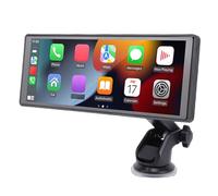 UPALDHOU Stéréo de Voiture sans Fil Portable, Support D'autoradio à écran Tactile HD de 10,26 Pouces pour CarPlay Auto avec émetteur Bluetooth AUX FM