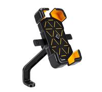 UPALDHOU Support de Téléphone, Support de Navigation de Vélo en Silicone Anti-secousse Fixe à Quatre Griffes, de Téléphone de Vélo (Type de rétroviseur Jaune)
