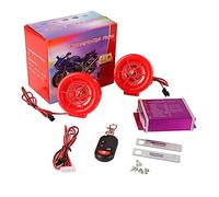 UPALDHOU Système Sonore D'alarme de Moto avec Lumière Clignotante, Haut-Parleur MP3 pour Conducteurs, Réponse en Fréquence 100 Hz-6 KHz, Système Antivol pour Une Protection Ultime et Une Expérience