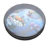 UPALDHOU Tambour à Main Vague Océan pour Enfants, Effet Sonore Doux de | Orff - instrument à percussion apaisant, jeu sensoriel auditif, coque en bois avec remplissage de sable de fer, jouet de