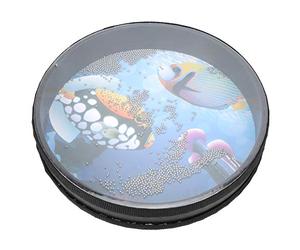 UPALDHOU Tambour à Main Vague Océan pour Enfants, Effet Sonore Doux de | Orff - instrument à percussion apaisant, jeu sensoriel auditif, coque en bois avec remplissage de sable de fer, jouet de