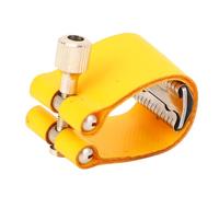 UPALDHOU Tenor Sax Poince Ligature Fixation Fixation Saxophone ALIGNATION Ligature avec Finition Satinée Cuir Synthétique Doux pour le Saxophone du Ténor Standard