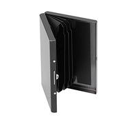 UPALDHOU Tertera de Credar Blocking Mapela de Mapo de Stainly Steel pour Hommes et Femmes, Case of Safe Business avec 6 Lentes, Idéal pour Donner (Sac de Carte en Acier Inoxydable 6 Carte Noire)