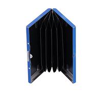 UPALDHOU Tertera de Credar Blocking Mapela de Mapo de Stainly Steel pour Hommes et Femmes, Case of Safe Business avec 6 Lentes, Idéal pour Donner (Sac de Carte en Acier Inoxydable 6 Carte Bleu)