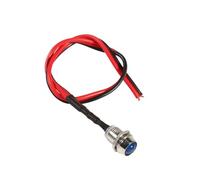 UPALDHOU Voyant de Voiture, 4 Pièces 12v 8mm Panneau LED Tableau de Bord Voyant D'avertissement Directionnel Indicateur Lampe de Signalisation avec Fil pour Voiture van (lumière bleue)