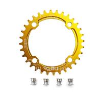 UPANBIKE Bike étroit Large Plateau de pédalier 104 BCD Forme Ronde Unique Chaîne Bague 32T 34T 36T 38T(32T,Doré)