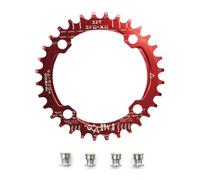 UPANBIKE Bike étroit Large Plateau de pédalier 104 BCD Forme Ronde Unique Chaîne Bague 32T 34T 36T 38T(34T,Rouge)