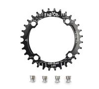 UPANBIKE Bike étroit Large Plateau de pédalier 104 BCD Forme Ronde Unique Chaîne Bague 32T 34T 36T 38T(38T,Noir)