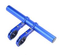 UPANBIKE Extenseur de Guidon de vélo en Alliage d'aluminium Support Support Extension pour Compteur de Vitesse de vélo Phare Lampe de Poche, Bleu Pince Double 20 cm