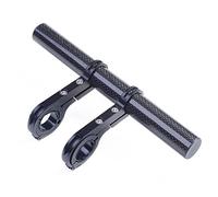 UPANBIKE - Extension de Guidon de Vélo Double Cadres en Fibre de Carbone - Pince pour Compteur de Vitesse de Vélo, Phare, Support de Lampe, (Noir, Deux Pinces)
