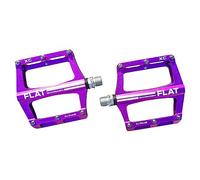 UPANBIKE Pédales à roulement pour VTT - Tige de 2,4 cm - En alliage d'aluminium - Plateforme plate pour BMX, VTT, vélo de route (violet)