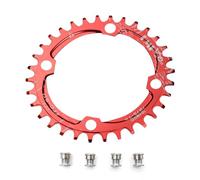 UPANBIKE Vélo étroit Large Forme Ovale Unique Plateau de pédalier BCD 104 mm 32T 34T 36T, (Rouge, 34T)