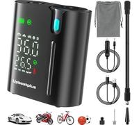 UpBeatPlus Gonfleur de pneu portable T1 avec 160 psi, pompe à air 4 fois plus rapide, gonfleur de pneu de voiture sans fil avec manomètre, convient pour voiture, moto, vélo et gonflage de ballon