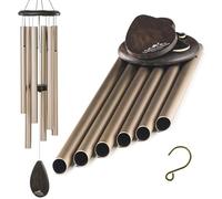 UpBlend Outdoors Carillon éolien pour extérieur, Cadeau pour Maman, Ton Profond, Cadeaux de condoléances pour la Perte d'un être Cher, décoration de terrasse, Carillon commémoratif, 96,5 cm, doré