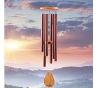 UpBlend Outdoors Grand Carillon éolien - Le Havasu Marron Classique Mesure 96,5 cm de Longueur Totale - accordé à la Main et Beau comme Cadeau ou pour Votre terrasse, Jardin et décoration extérieure