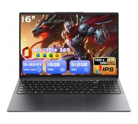Upbud Ordinateur Portable 16" Gamer-Core i5-8210Y(Jusqu'à 3,6 GHz),16GB RAM,512GB SSD,Win 11 Pro,MS Office 365 Inclus,FHD 1920x1200 16:10,Wi-FI BT5.0,USB-A,HDMI,RJ45 (16 Go RAM,512 Go SSD)