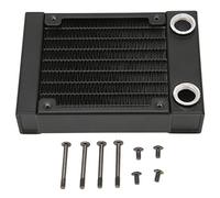 UPC Water Cool Radiator, G1/4 Thread 8 Row Tube (80mm) High-Density Fins Dual-Row Copper Tubes Radiator, Kit D'échangeur de Chaleur Liquide de Refroidissement par Eau Silencieux