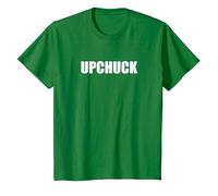Upchuck - Typographie de Mots drôles T-Shirt, Enfant, Vert Kelly, 2 Ans