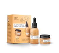 UpCircle Duo caféiné - Notre sérum visage et crème pour les yeux - Vitamine C, acide hyaluronique + huile de café - Unifie le teint de la peau, réduit les poches et les cernes - Végétalien + sans