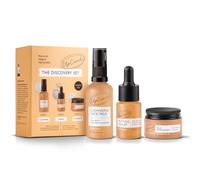 UpCircle Kit de découverte - Lait nettoyant, hydratant pour le visage et trio peptide sérum - Vitamine E, niacinamide + aloe vera - Favorise le collagène, hydrate et apaise - Végétalien + sans cruauté