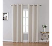 Upcortinassi Inherent Rideaux ignifuges pour écoles salles de Classe, dortoir, Maison de Retraite, Beige Clair, 106,7 x 213,4 cm, 1 Panneau