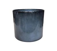 UPCYCLE-Pot cylindrique coloris gris en métal recyclé - 21 x 21 x 18 cm