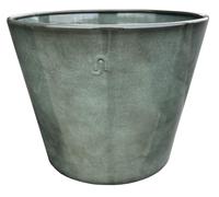 UPCYCLE-Pot évasé coloris gris en métal recyclé - 27 x 27 x 22 cm