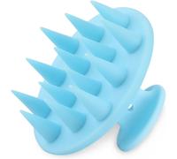Updated Scalp Massage Brush,Built-in Silicone Shampoo Brush with Long and Rigid Bristles,Suitable for Long,Thick and Curly Hair,Wet and Dry,Light Blue