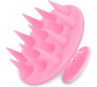 Updated Scalp Massage Brush,Built-in Silicone Shampoo Brush with Long and Rigid Bristles,Suitable for Long,Thick and Curly Hair,Wet and Dry,Pink
