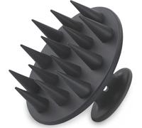 Updated Scalp Massage Brush,Built-in Silicone Shampoo Brush with Long and Rigid Bristles,Suitable for Long,Thick and Curly Hair,Wet and Dry,Black