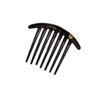 Updo Paire de peignes incurvés en acrylique Noir | Postiche avec détails dorés et dents arrondies pour contrôler le chignon au quotidien